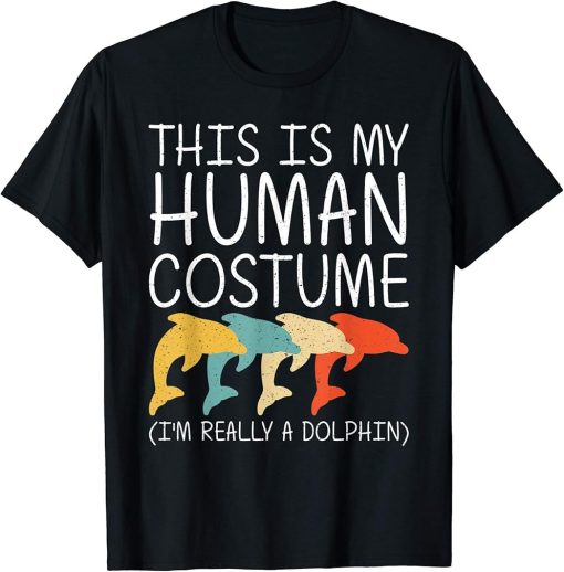 Dolphin Halloween Human Costume Beluga Fish Easy DIY Gift T-Shirt